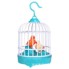 Mini Bird Cage Toy | Musical Light-Up Moving Birds