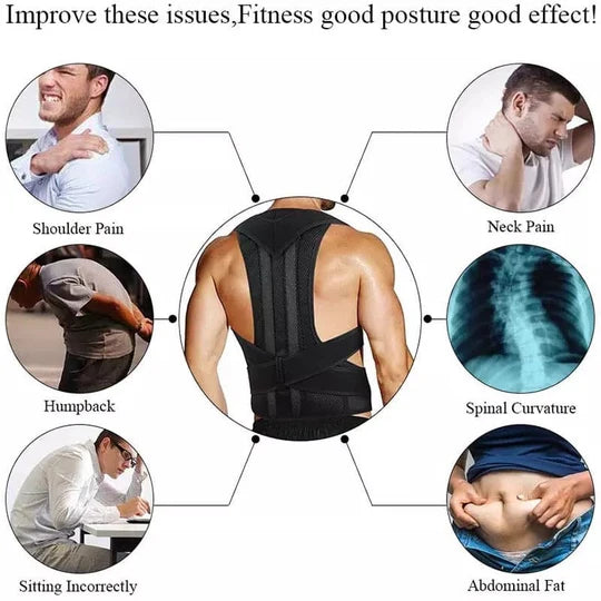 Posture Corrector Back Brace Adjustable Support Belt