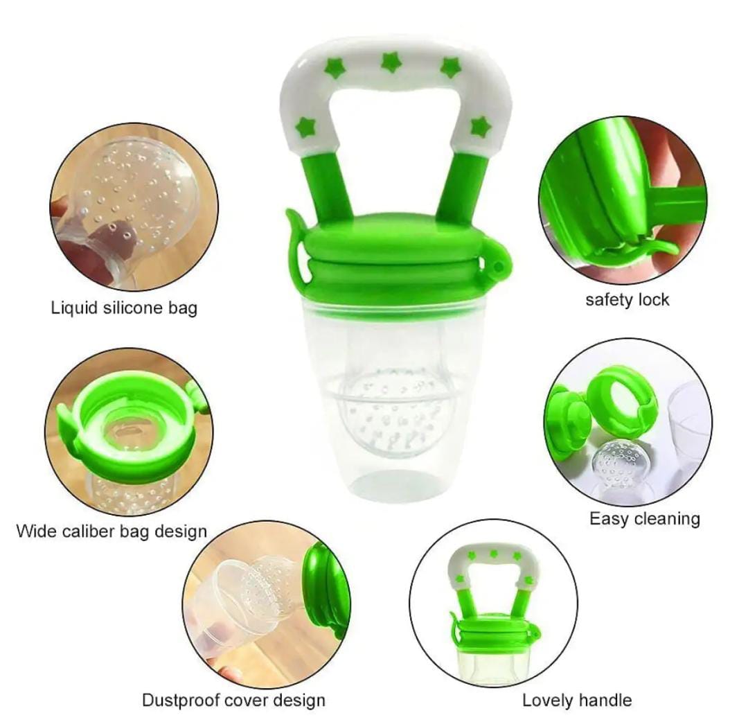 Baby Spoon Feeder, Fruit Pacifier, Knee Pads & Brush