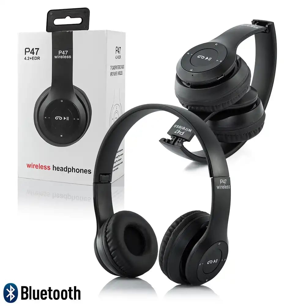P47 Wireless Bluetooth Headphones | Stereo Sound