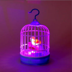 Mini Bird Cage Toy | Musical Light-Up Moving Birds