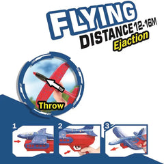 2-in-1 Foam Airplane Launcher | Outdoor Glider Toy for Kids