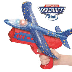 2-in-1 Foam Airplane Launcher | Outdoor Glider Toy for Kids