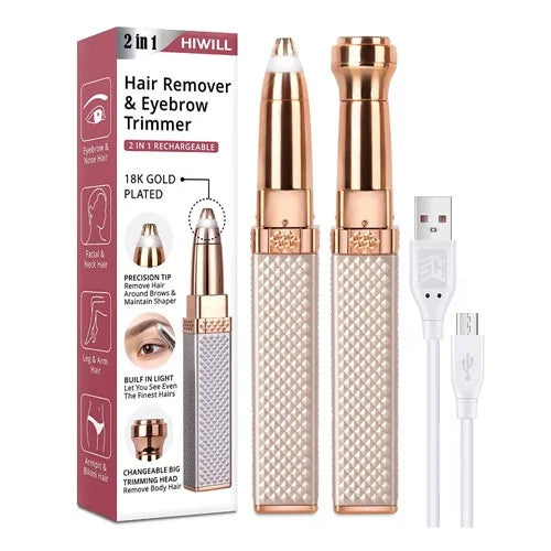 2-in-1 Facial Epilator & Eyebrow Trimmer